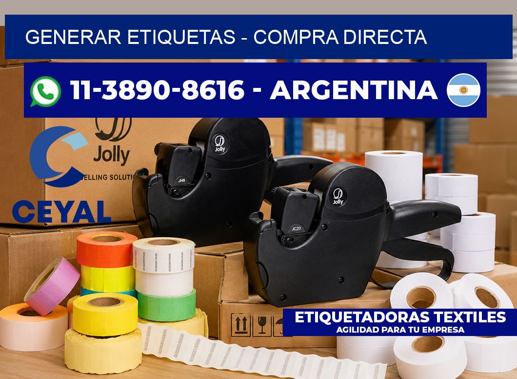 GENERAR ETIQUETAS - Compra directa