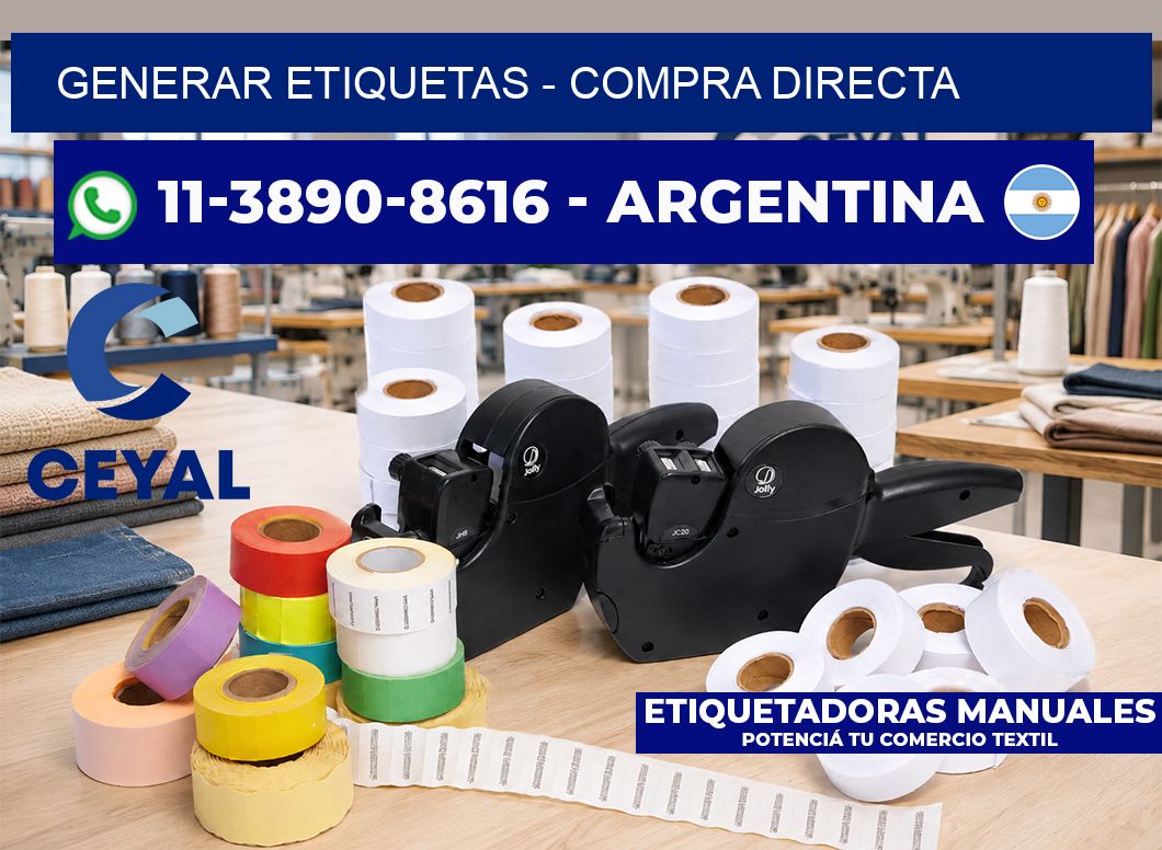 GENERAR ETIQUETAS - Compra directa