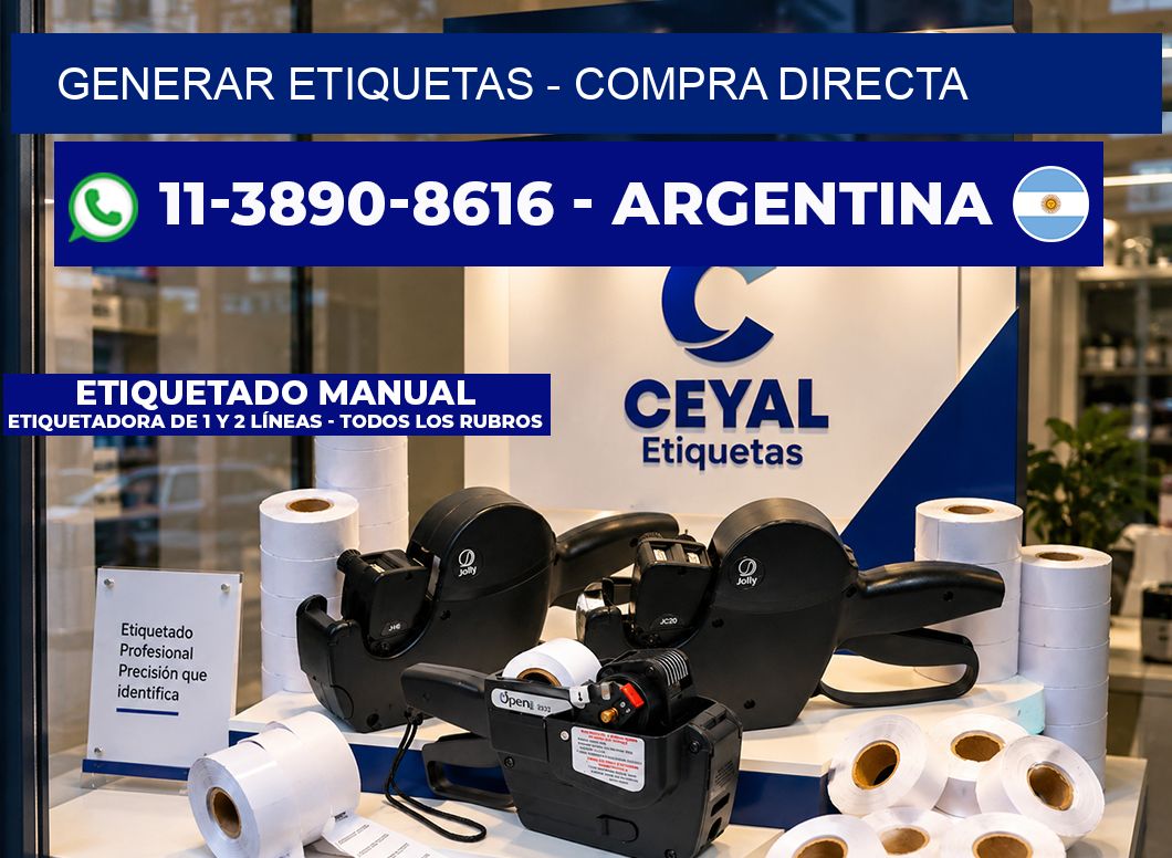 GENERAR ETIQUETAS – Compra directa