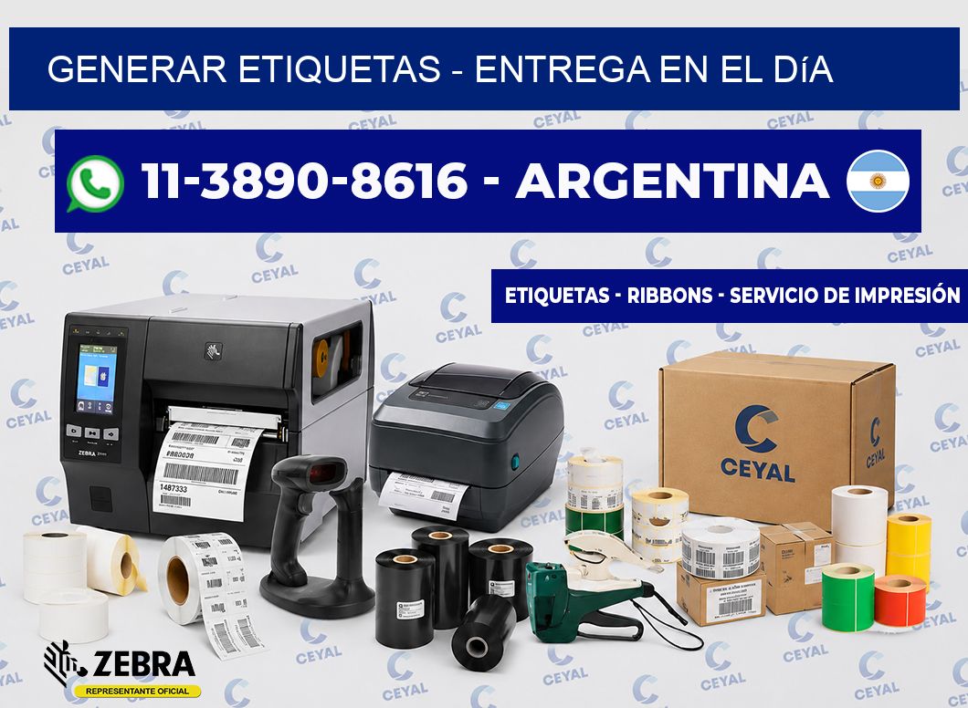 GENERAR ETIQUETAS - Entrega en el día