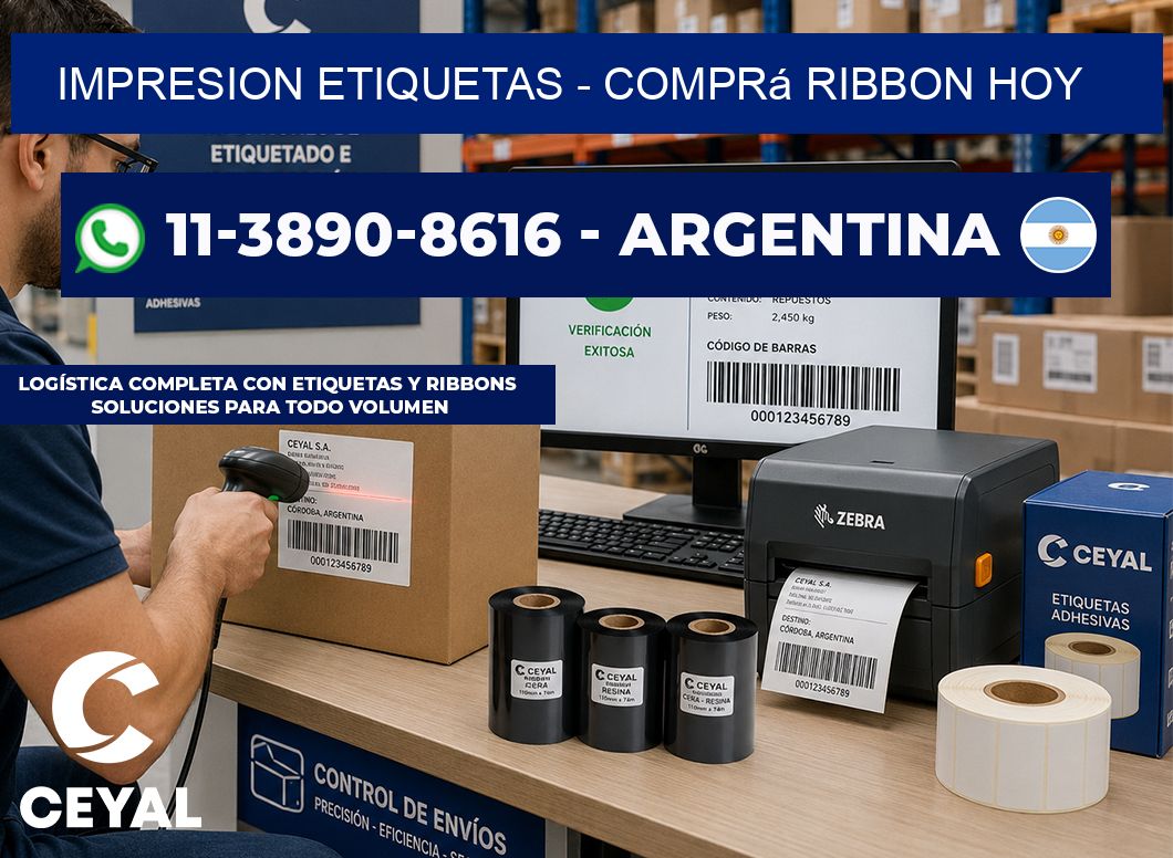 IMPRESION ETIQUETAS - Comprá ribbon hoy