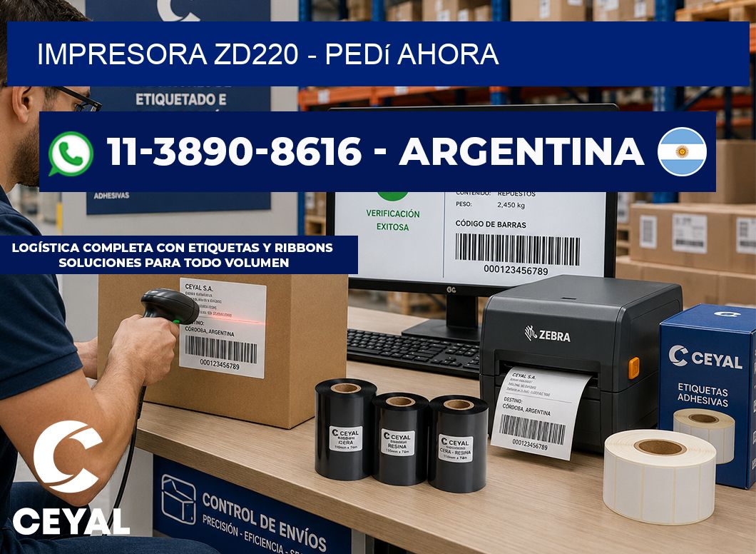 IMPRESORA ZD220 - Pedí ahora