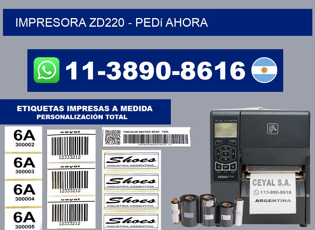 IMPRESORA ZD220 - Pedí ahora