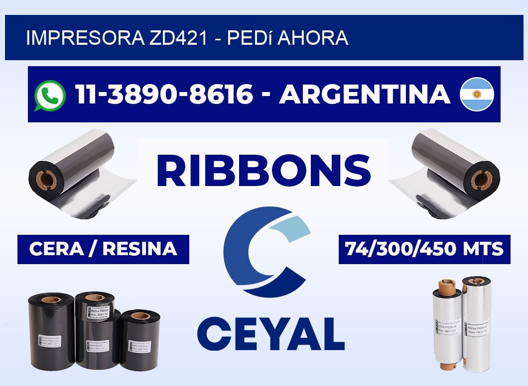 IMPRESORA ZD421 - Pedí ahora