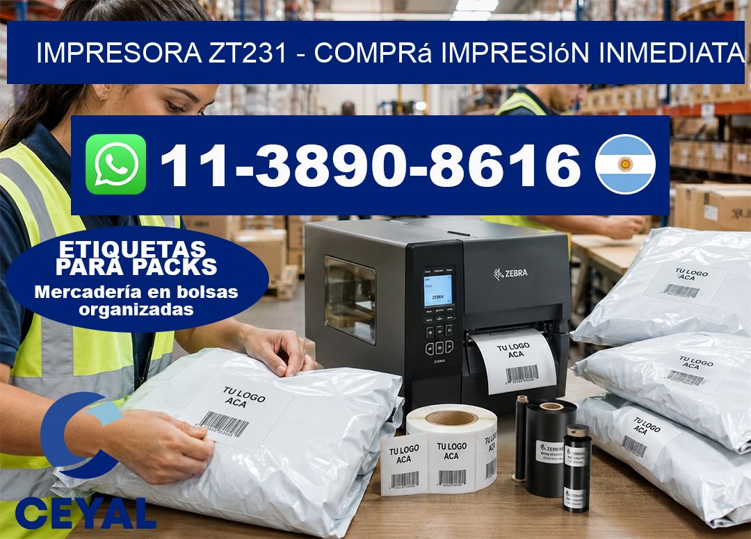 IMPRESORA ZT231 - Comprá impresión inmediata