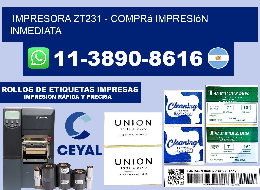 IMPRESORA ZT231 - Comprá impresión inmediata
