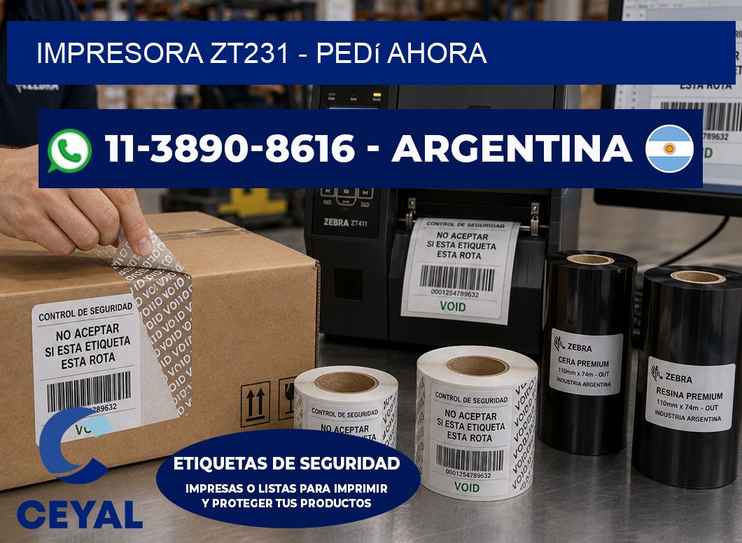 IMPRESORA ZT231 - Pedí ahora
