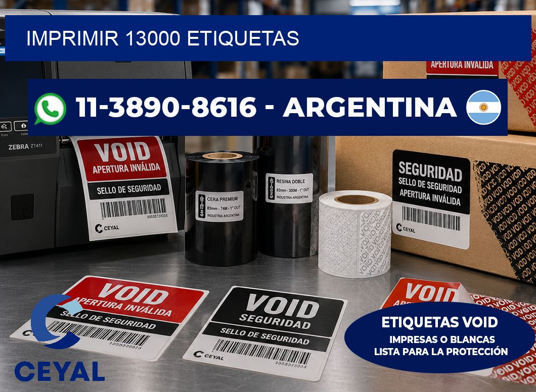 IMPRIMIR 13000 ETIQUETAS