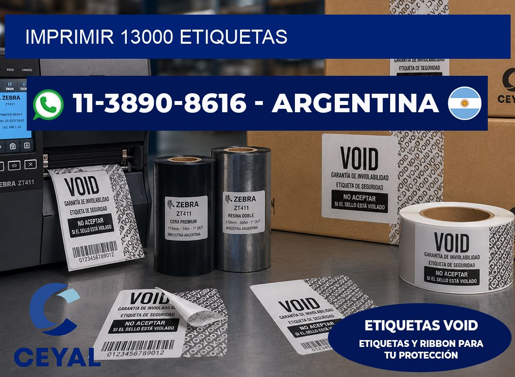 IMPRIMIR 13000 ETIQUETAS