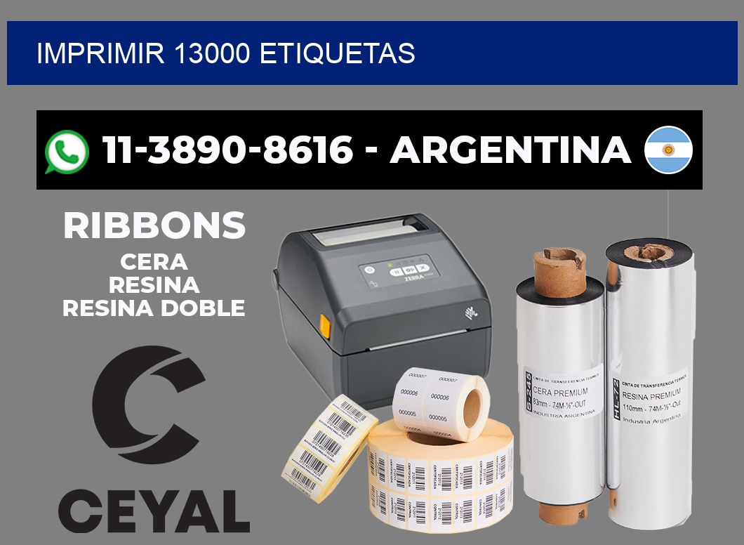 IMPRIMIR 13000 ETIQUETAS