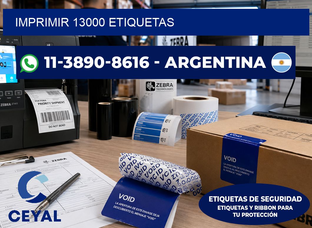 IMPRIMIR 13000 ETIQUETAS