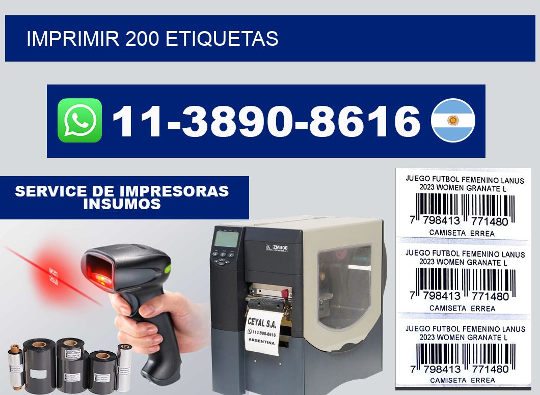 IMPRIMIR 200 ETIQUETAS