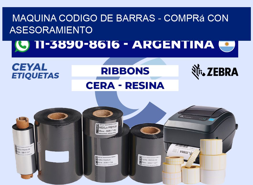 MAQUINA CODIGO DE BARRAS - Comprá con asesoramiento