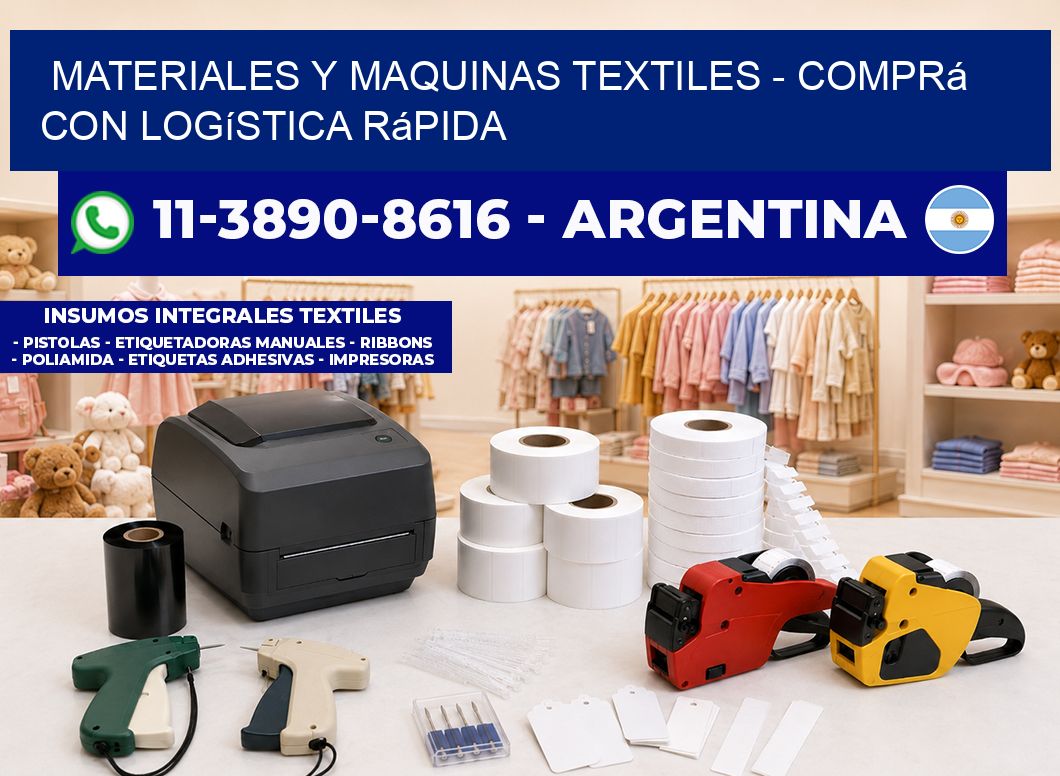 MATERIALES Y MAQUINAS TEXTILES - Comprá con logística rápida