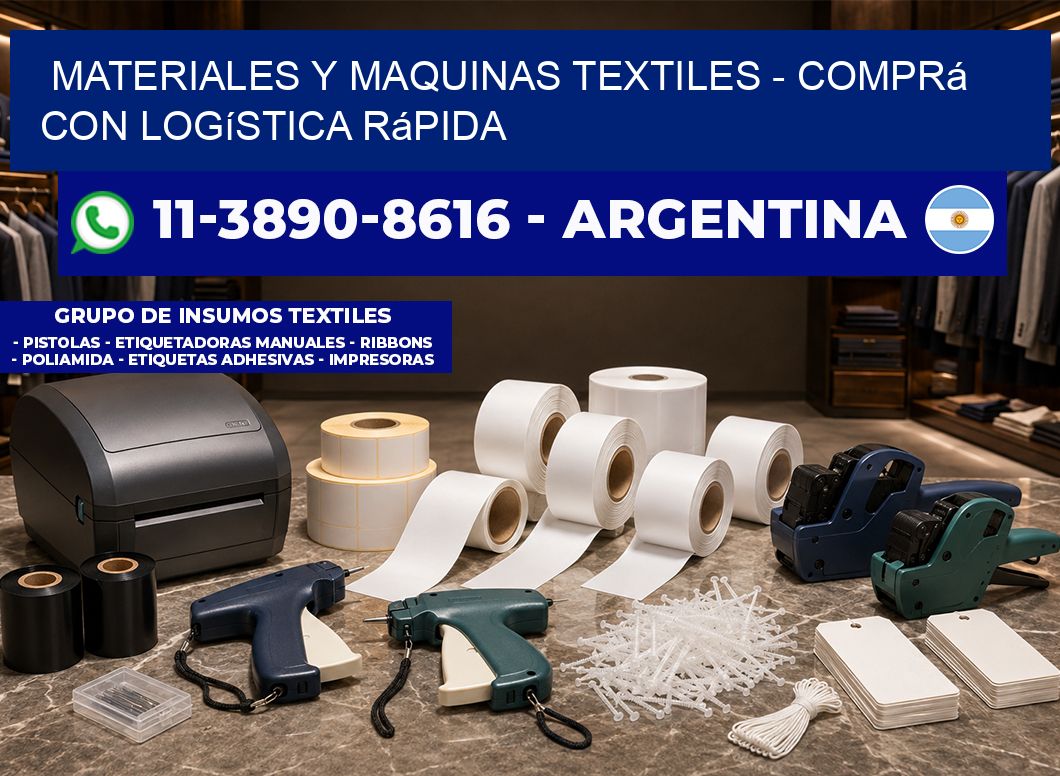 MATERIALES Y MAQUINAS TEXTILES - Comprá con logística rápida