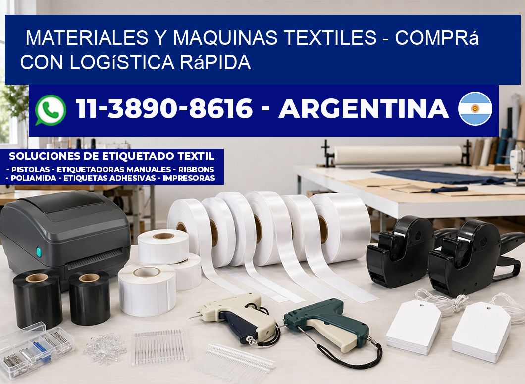 MATERIALES Y MAQUINAS TEXTILES – Comprá con logística rápida