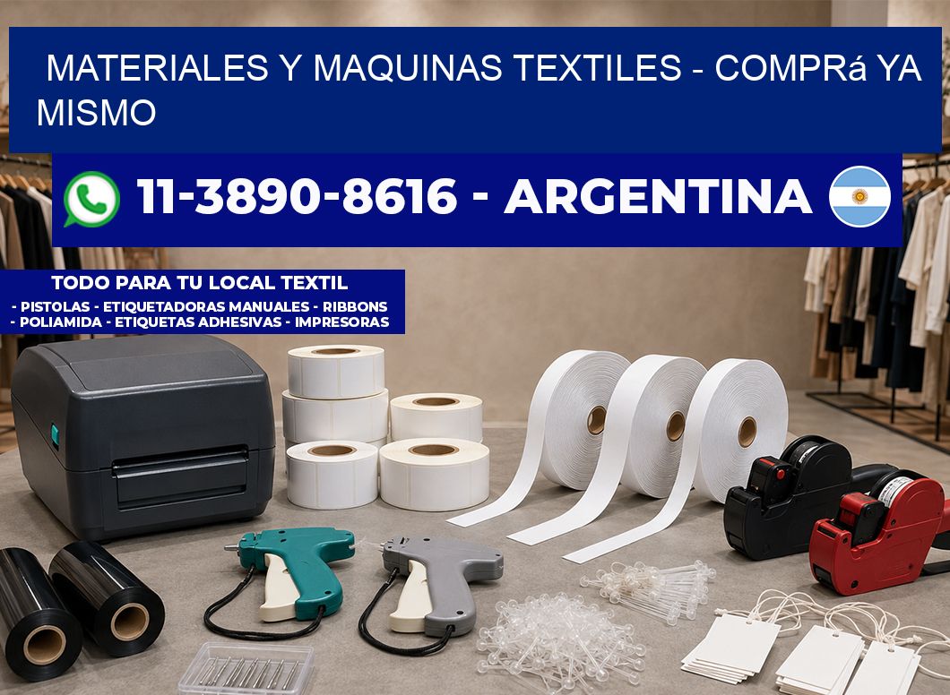 MATERIALES Y MAQUINAS TEXTILES - Comprá ya mismo