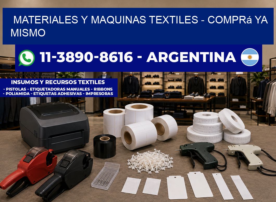 MATERIALES Y MAQUINAS TEXTILES – Comprá ya mismo