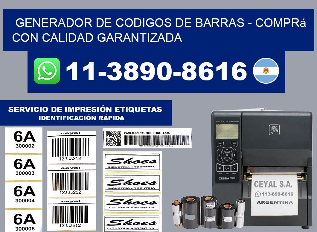 generador de codigos de barras - Comprá con calidad garantizada