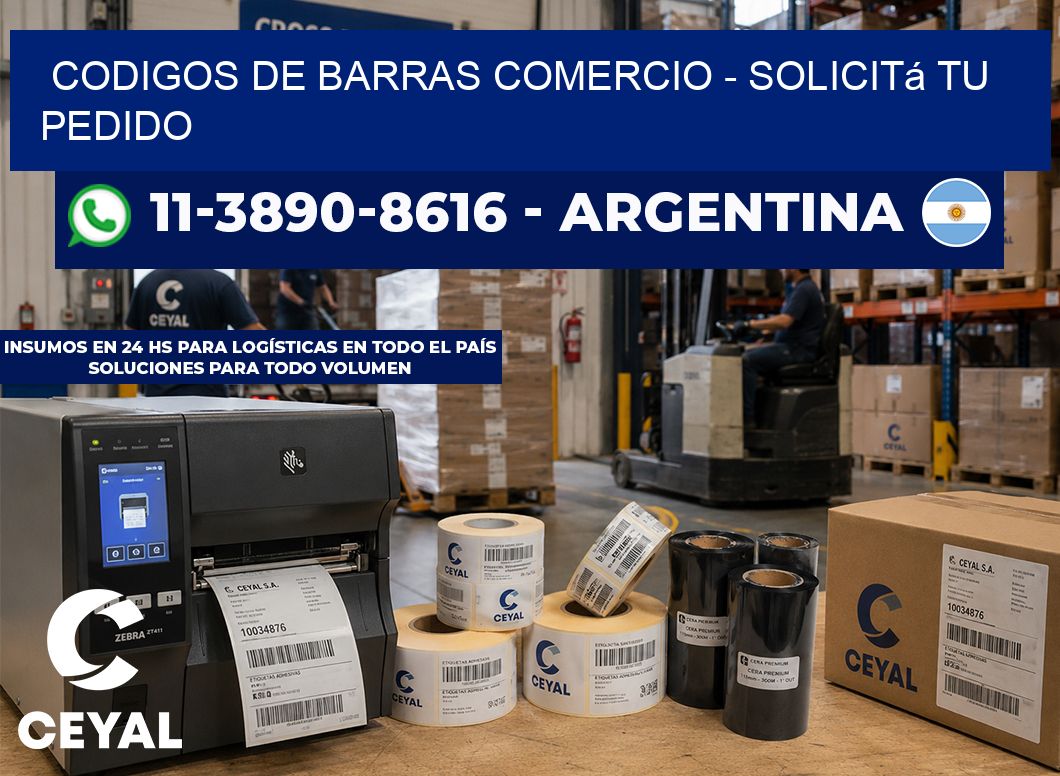 Codigos de barras comercio - Solicitá tu pedido