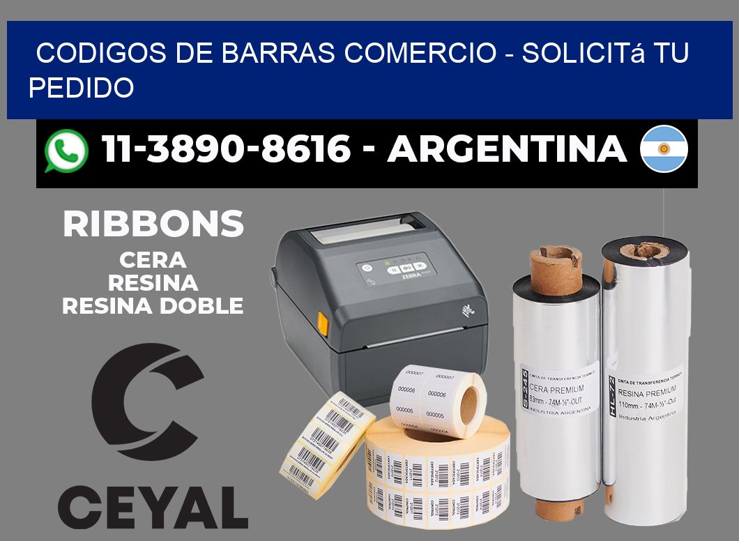 Codigos de barras comercio - Solicitá tu pedido