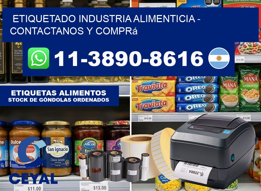 ETIQUETADO INDUSTRIA ALIMENTICIA – Contactanos y comprá