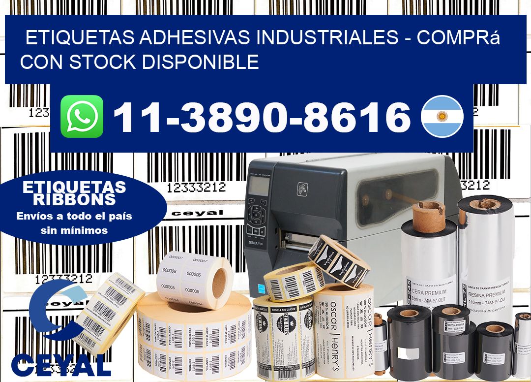 ETIQUETAS ADHESIVAS INDUSTRIALES - Comprá con stock disponible