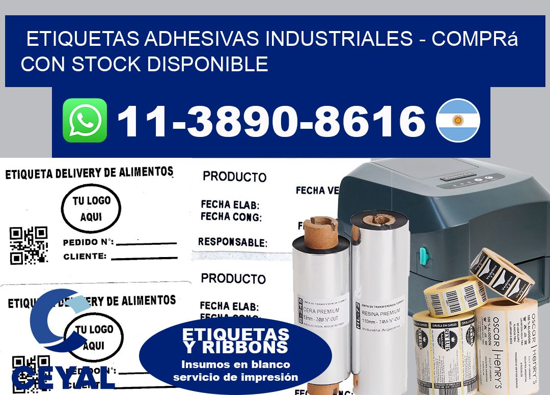 ETIQUETAS ADHESIVAS INDUSTRIALES - Comprá con stock disponible