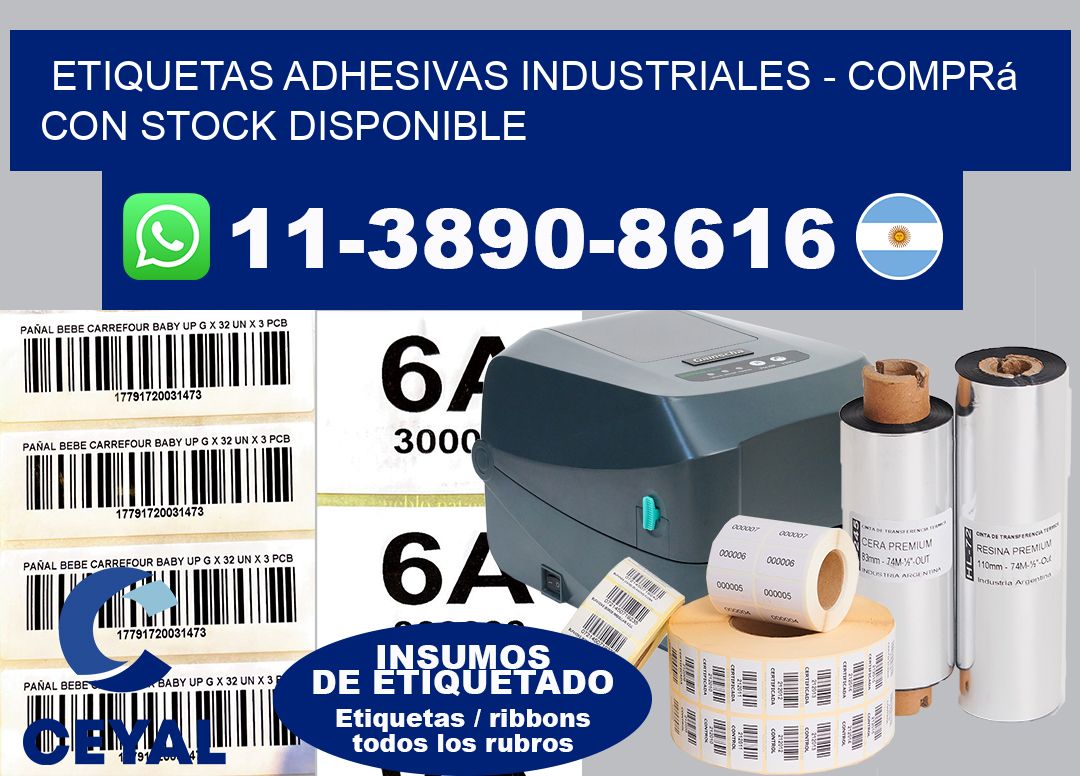 ETIQUETAS ADHESIVAS INDUSTRIALES – Comprá con stock disponible