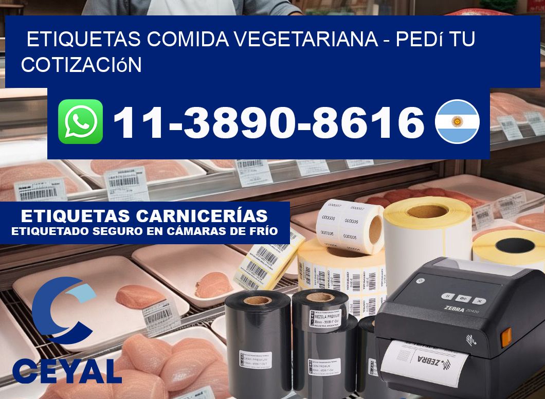 ETIQUETAS COMIDA VEGETARIANA - Pedí tu cotización