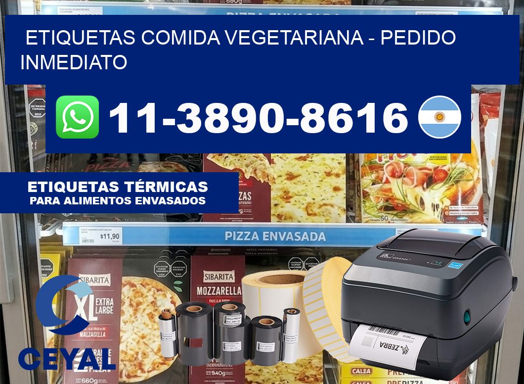 ETIQUETAS COMIDA VEGETARIANA – Pedido inmediato
