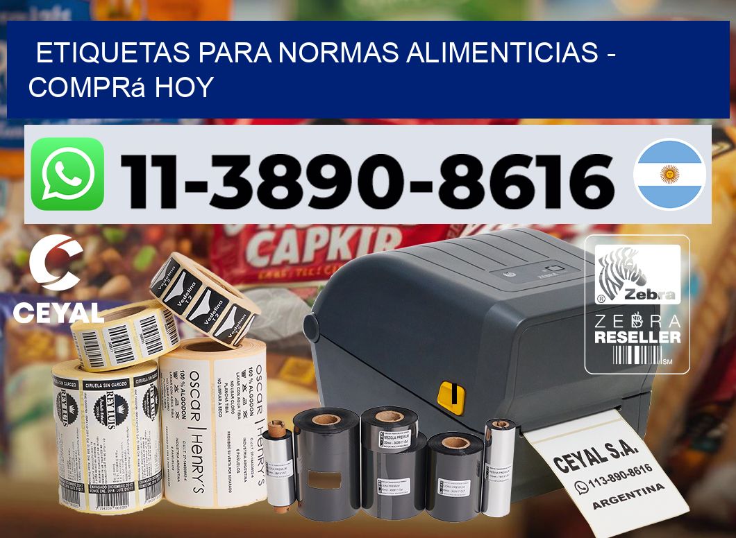 ETIQUETAS PARA NORMAS ALIMENTICIAS - Comprá hoy