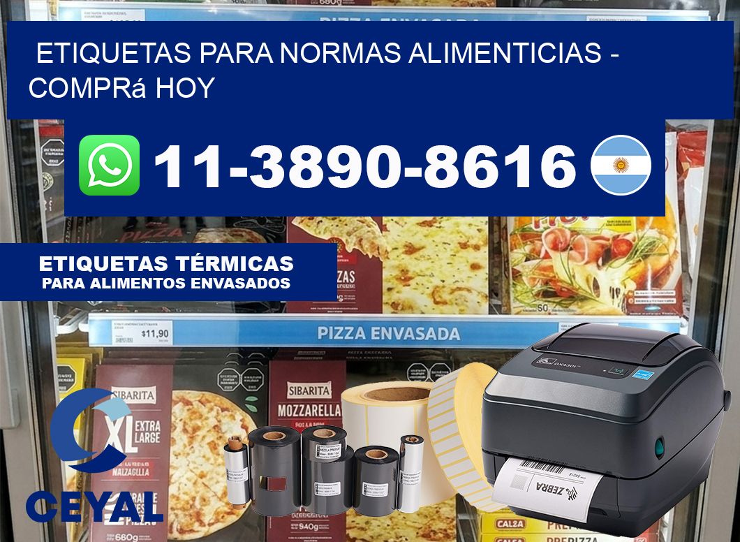 ETIQUETAS PARA NORMAS ALIMENTICIAS – Comprá hoy
