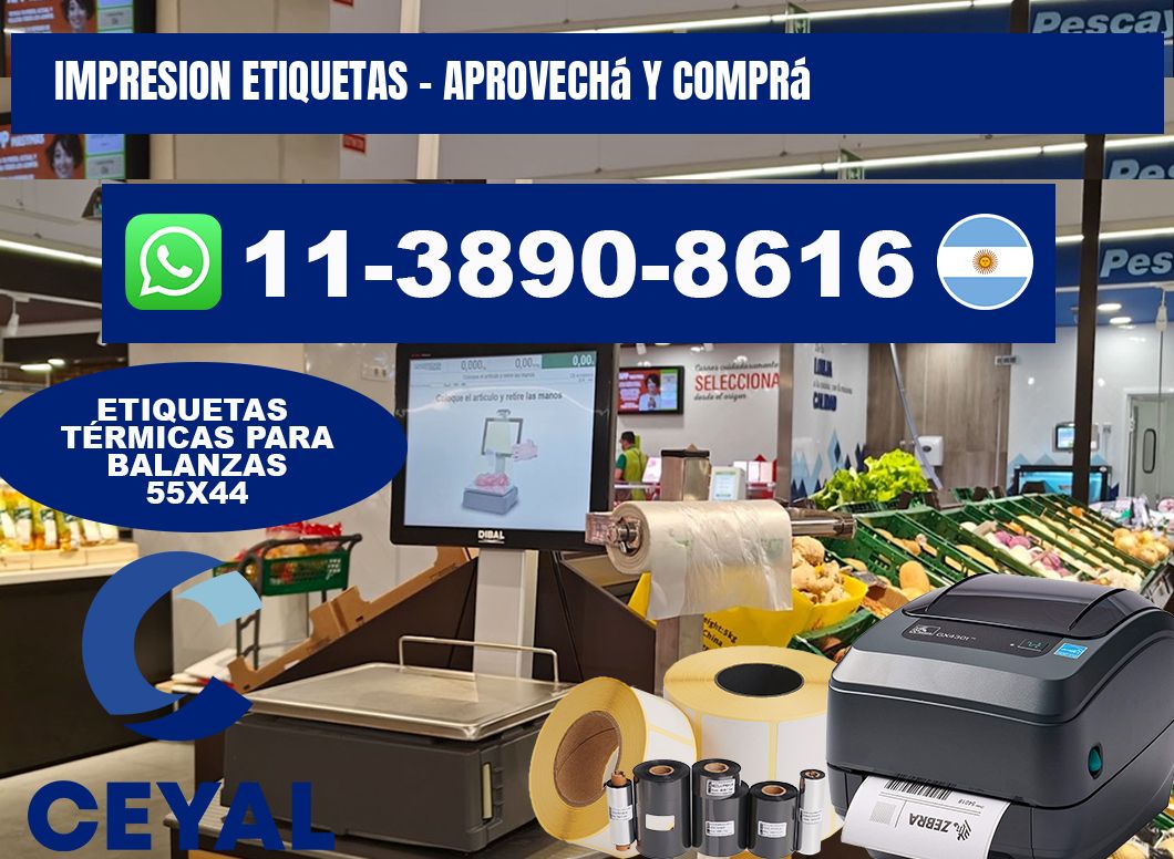 IMPRESION ETIQUETAS - Aprovechá y comprá