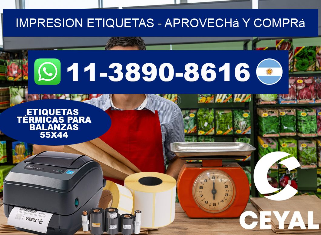 IMPRESION ETIQUETAS - Aprovechá y comprá