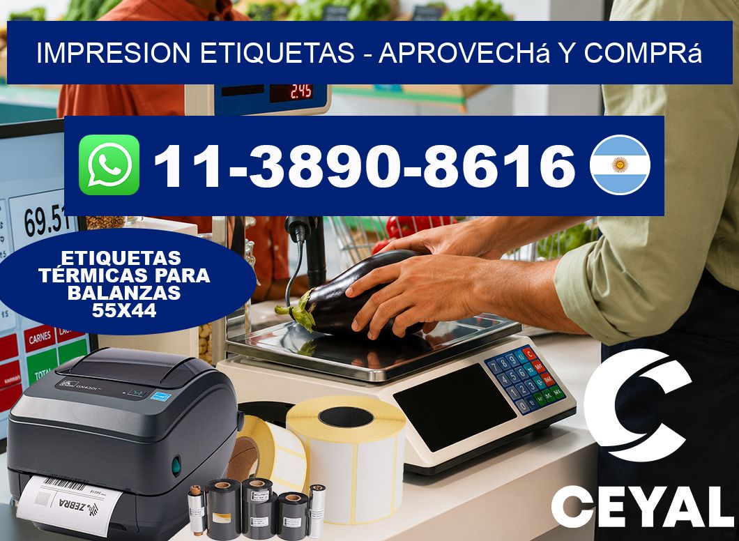 IMPRESION ETIQUETAS – Aprovechá y comprá