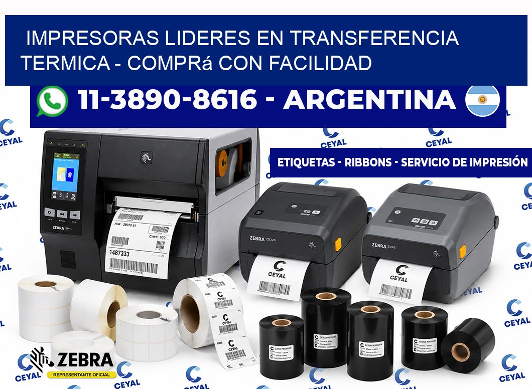 IMPRESORAS LIDERES EN TRANSFERENCIA TERMICA - Comprá con facilidad