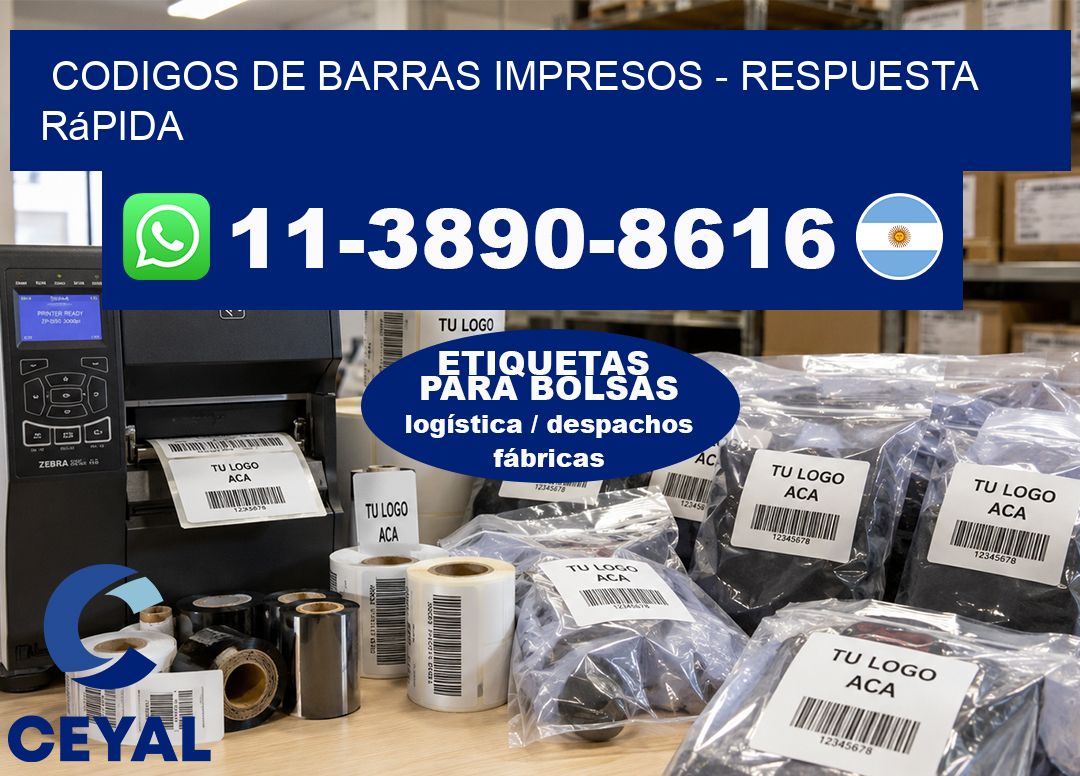 codigos de barras impresos – Respuesta rápida