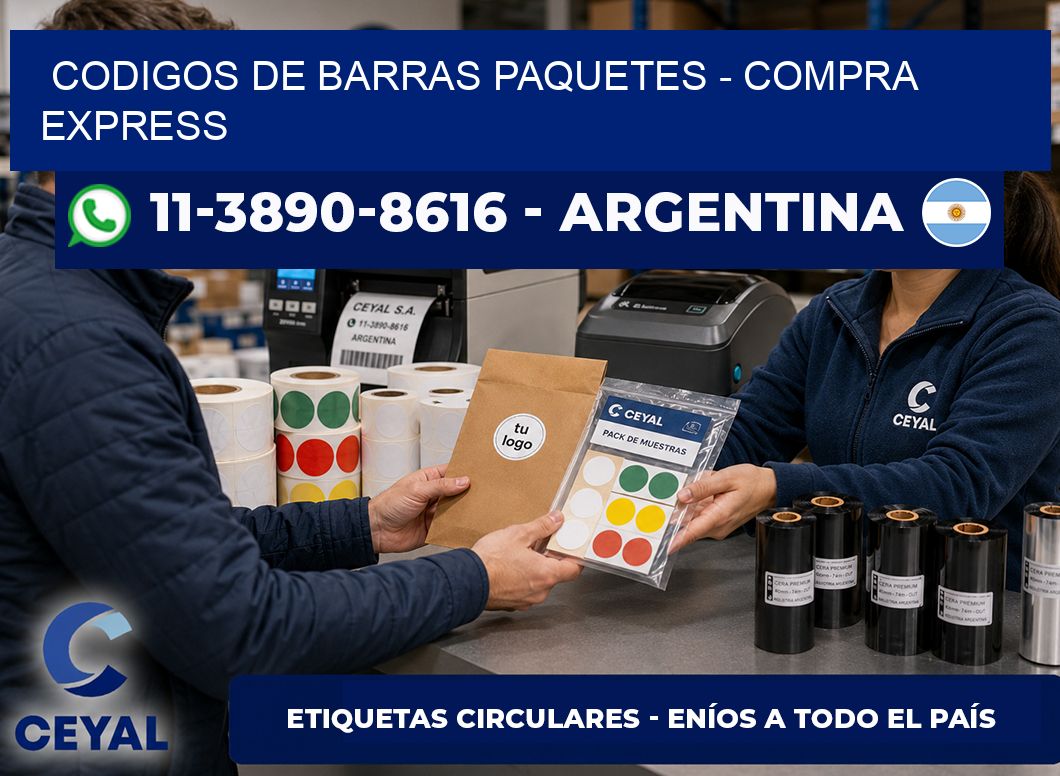 codigos de barras paquetes - Compra express