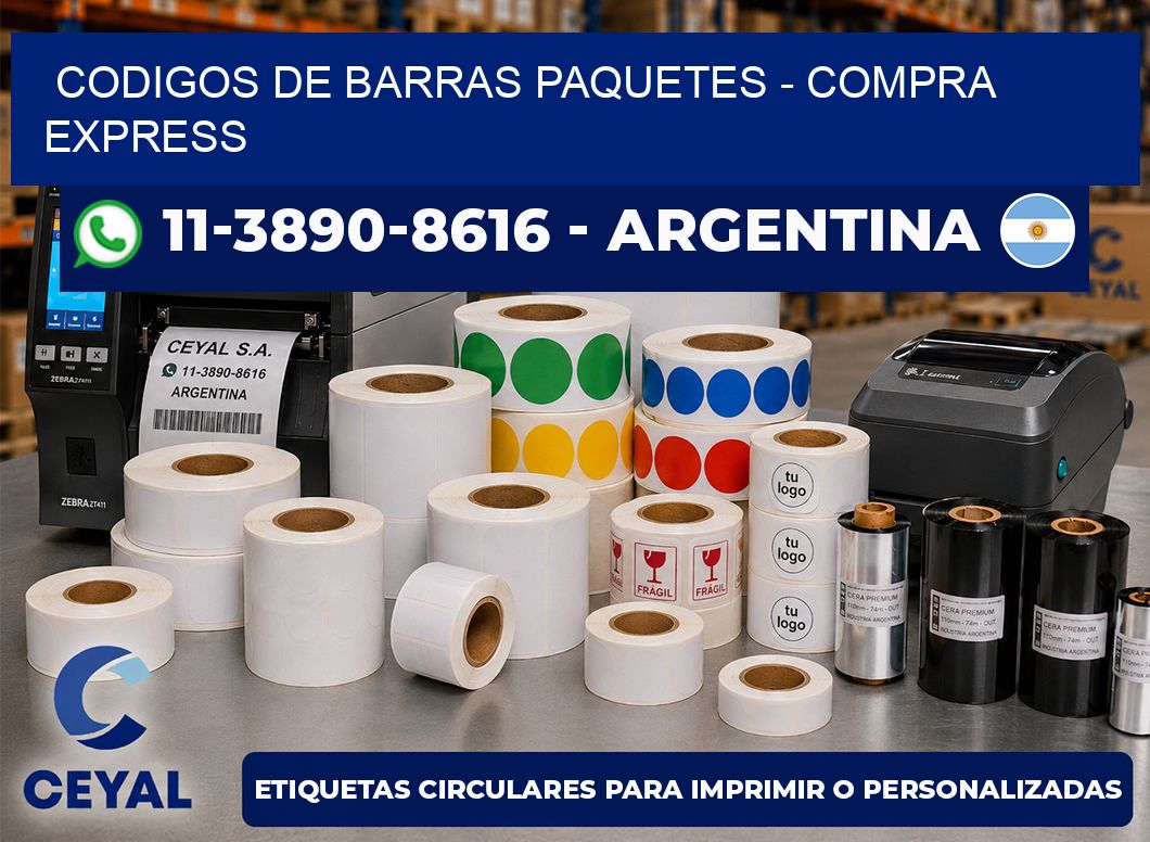 codigos de barras paquetes - Compra express