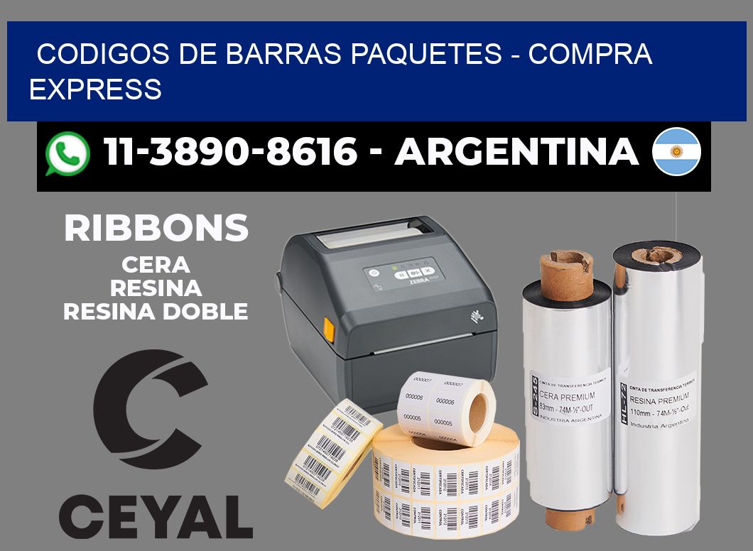 codigos de barras paquetes - Compra express