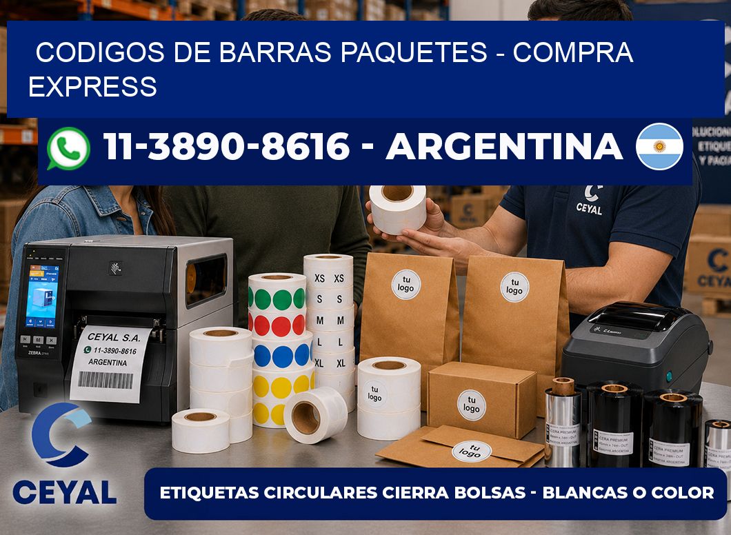 codigos de barras paquetes – Compra express
