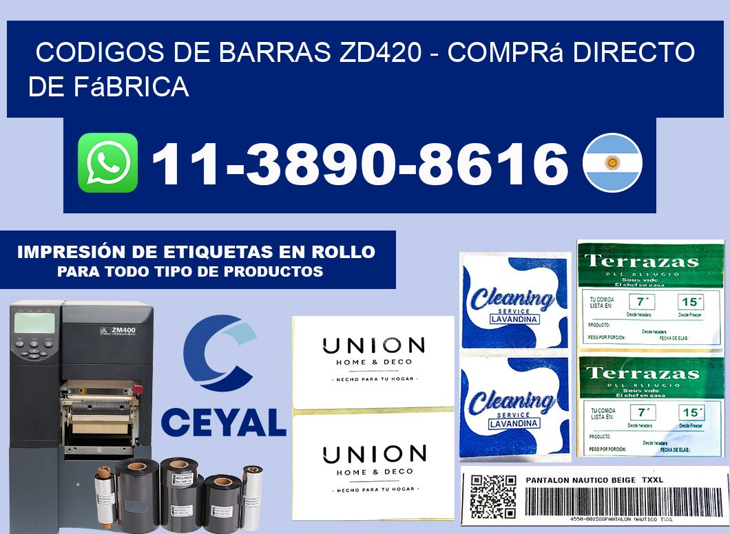 codigos de barras zd420 - Comprá directo de fábrica