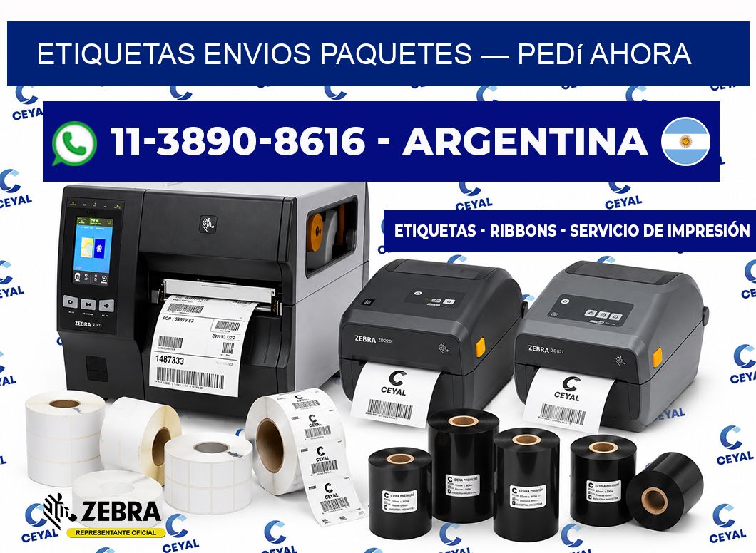 etiquetas envios paquetes — Pedí ahora