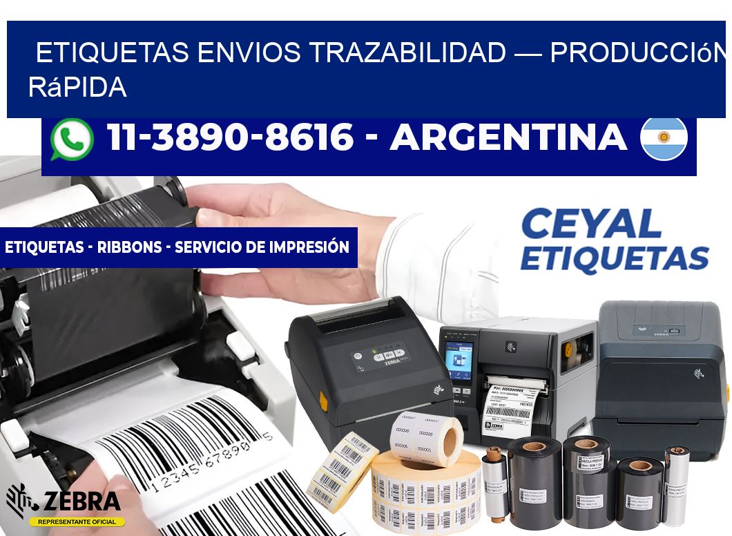 etiquetas envios trazabilidad — Producción rápida