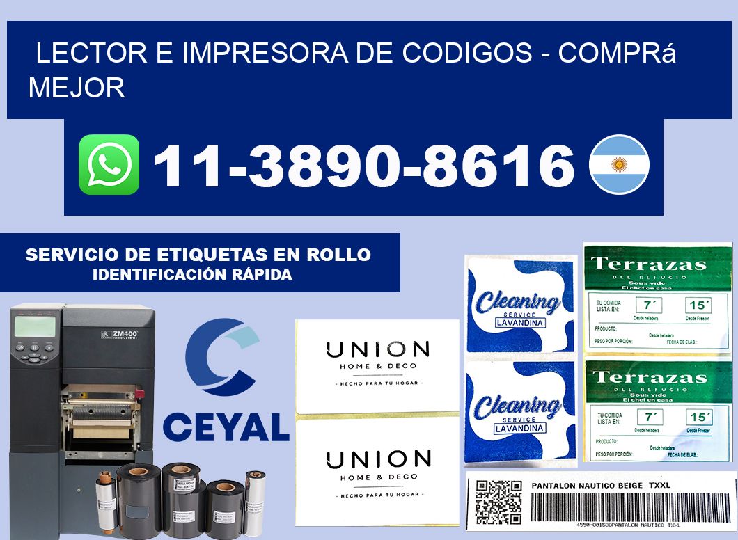 lector e impresora de codigos - Comprá mejor